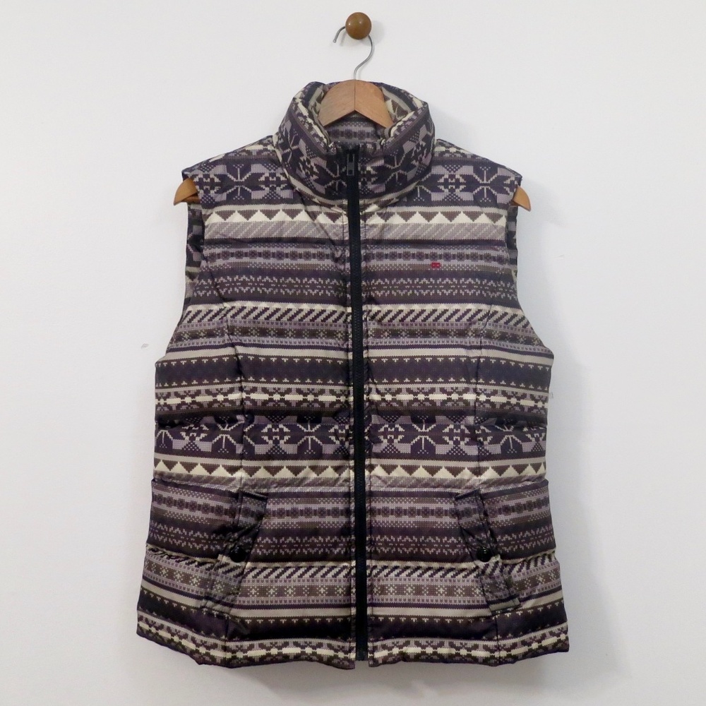 Women's Down Filled Quilted Vest Size Large in Nordic Purple by Tommy Hilfiger